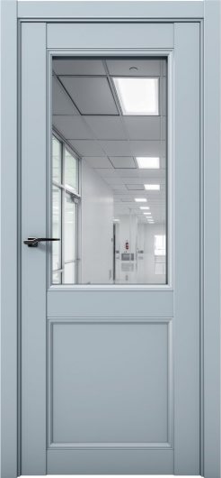 Межкомнатная дверь с экошпоном Aurum Doors Кобальт Co 33 Deep Blue Зеркало — фото 1