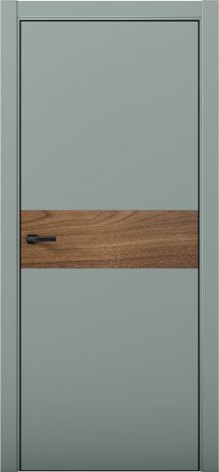 Межкомнатная дверь с экошпоном Aurum Doors Паладий Pd 5 Deep Green Black Edition Орех Пекан — фото 1
