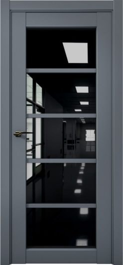 Межкомнатная дверь с экошпоном Aurum Doors Кобальт Co 23 Антрацит Черный лакобель — фото 1