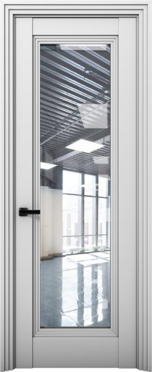 Межкомнатная дверь с экошпоном Aurum Doors Кобальт Co 38 Манхэттен Прозрачное стекло — фото 1