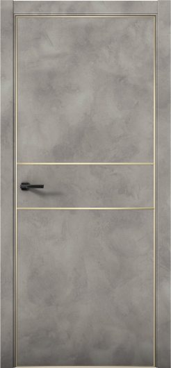Межкомнатная дверь с экошпоном Aurum Doors Плутоний Pu 3 Бетон LOFT Gold Edition — фото 1