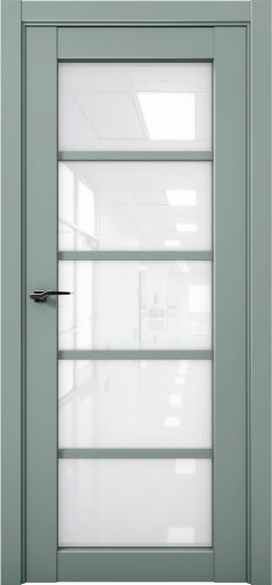 Межкомнатная дверь с экошпоном Aurum Doors Кобальт Co 23 Deep Green Белый лакобель — фото 1