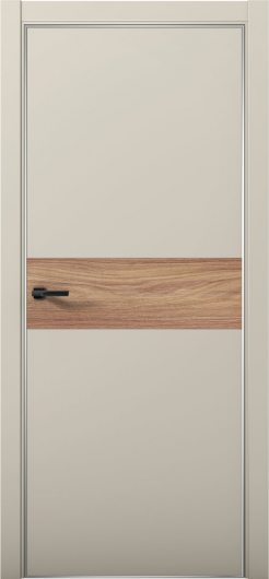 Межкомнатная дверь с экошпоном Aurum Doors Паладий Pd 5 Силк Грей Анодированная кромка Al Дуб Натуральный — фото 1