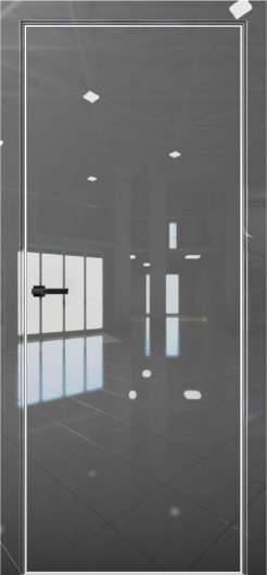 Межкомнатная дверь с экошпоном Aurum Doors Платина Pt 1 Crystall Gray Al White — фото 1