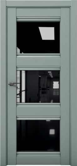 Межкомнатная дверь с экошпоном Aurum Doors Кобальт Co 24 Deep Green Черный лакобель — фото 1