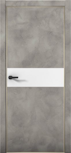 Межкомнатная дверь с экошпоном Aurum Doors Плутоний Pu 5 Бетон LOFT Gold Edition Аляска — фото 1