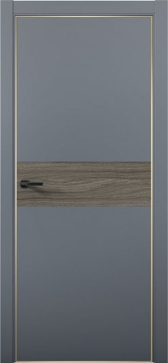 Межкомнатная дверь с экошпоном Aurum Doors Паладий Pd 5 Антрацит Gold Edition Дуб Миндаль — фото 1
