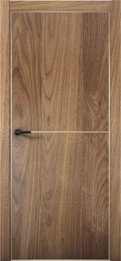 Межкомнатная дверь с экошпоном Aurum Doors Плутоний Pu 2 Орех Пекан Gold Edition — фото 1