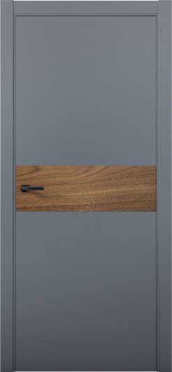 Межкомнатная дверь с экошпоном Aurum Doors Паладий Pd 5 Антрацит Кромка ABC Орех Пекан — фото 1