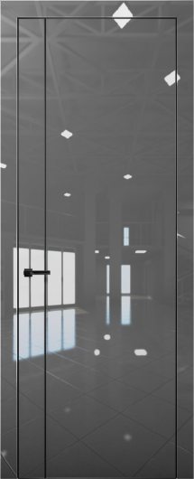 Межкомнатная дверь с экошпоном Aurum Doors Платина Pt 10 Crystall Gray Black Edition — фото 1