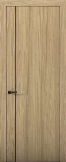 Межкомнатная дверь с экошпоном Aurum Doors Плутоний Pu 10 Дуб Светлый Black Edition — фото 1