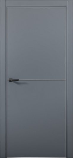 Межкомнатная дверь с экошпоном Aurum Doors Паладий Pd 2 Антрацит Анодированная кромка Al — фото 1