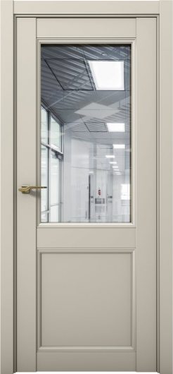 Межкомнатная дверь с экошпоном Aurum Doors Кобальт Co 33 Силк грей Прозрачное зеркало — фото 1
