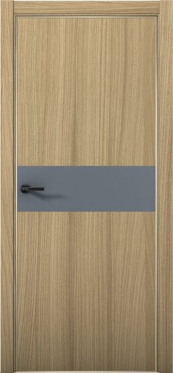 Межкомнатная дверь с экошпоном Aurum Doors Плутоний Pu 5 Дуб Светлый Gold Edition Антрацит — фото 1