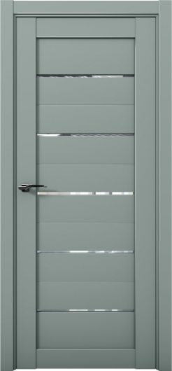 Межкомнатная дверь с экошпоном Aurum Doors Кобальт Co 1 Deep Green Прозрачное стекло — фото 1