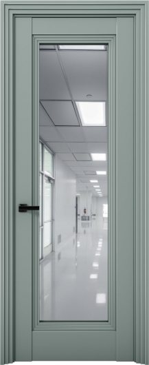 Межкомнатная дверь с экошпоном Aurum Doors Кобальт Co 38 Deep Green Зеркало — фото 1