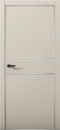 Межкомнатная дверь с экошпоном Aurum Doors Паладий Pd 3 Силк Грей Анодированная кромка Al — фото 1