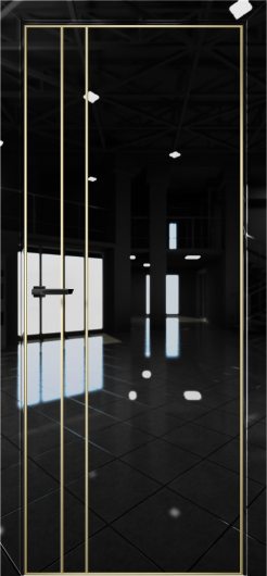 Межкомнатная дверь с экошпоном Aurum Doors Платина Pt 4 Crystall Black Gold Edition — фото 1