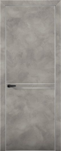 Межкомнатная дверь с экошпоном Aurum Doors Плутоний Pu 9 Бетон LOFT Анодированная кромка Al — фото 1