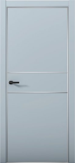 Межкомнатная дверь с экошпоном Aurum Doors Паладий Pd 3 Deep Blue Анодированная кромка Al — фото 1