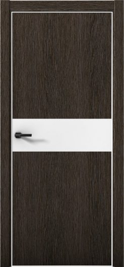Межкомнатная дверь с экошпоном Aurum Doors Плутоний Pu 5 Дуб Темный Al White Аляска — фото 1