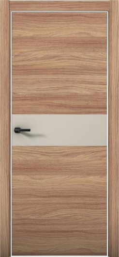 Межкомнатная дверь с экошпоном Aurum Doors Плутоний Pu 5 Дуб Натуральный Al White Силк Грей — фото 1