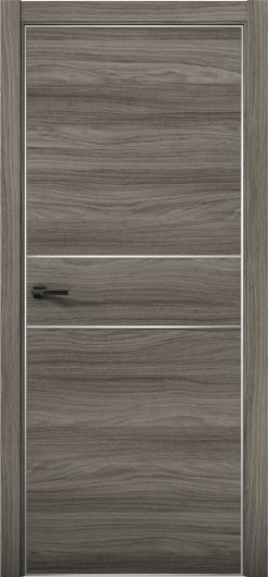 Межкомнатная дверь с экошпоном Aurum Doors Плутоний Pu 3 Дуб Миндаль Анодированная кромка Al — фото 1