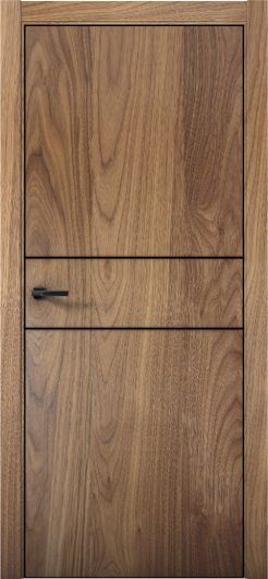 Межкомнатная дверь с экошпоном Aurum Doors Плутоний Pu 3 Орех Пекан Black Edition — фото 1