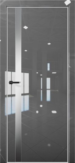 Межкомнатная дверь с экошпоном Aurum Doors Платина Pt 7 Crystall Gray Al White Сильвер грей — фото 1