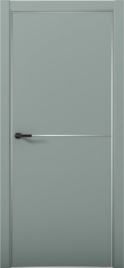 Межкомнатная дверь с экошпоном Aurum Doors Паладий Pd 2 Deep Green Анодированная кромка Al — фото 1