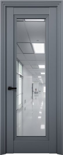 Межкомнатная дверь с экошпоном Aurum Doors Кобальт Co 38 Антрацит Зеркало — фото 1