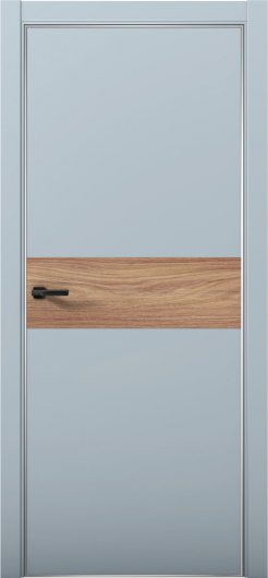 Межкомнатная дверь с экошпоном Aurum Doors Паладий Pd 5 Deep Blue Анодированная кромка Al Дуб Натуральный — фото 1