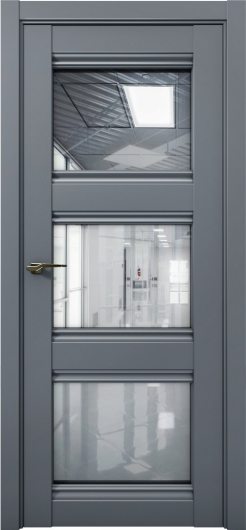 Межкомнатная дверь с экошпоном Aurum Doors Кобальт Co 24 Антрацит Прозрачное зеркало — фото 1