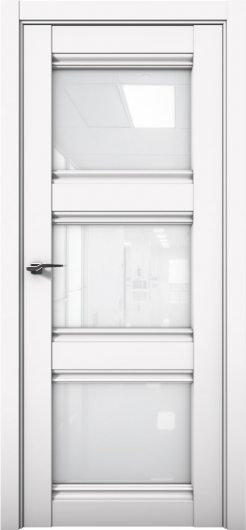 Межкомнатная дверь с экошпоном Aurum Doors Кобальт Co 24 Аляска Белый лакобель — фото 1
