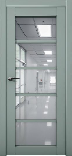 Межкомнатная дверь с экошпоном Aurum Doors Кобальт Co 23 Deep Green Зеркало — фото 1