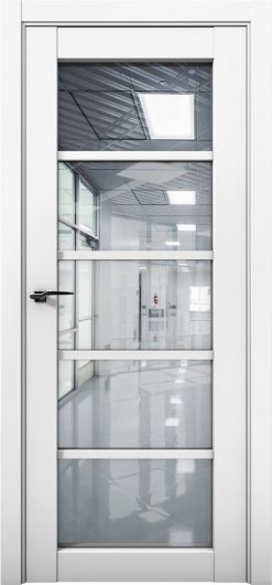 Межкомнатная дверь с экошпоном Aurum Doors Кобальт Co 23 Аляска Прозрачное зеркало — фото 1