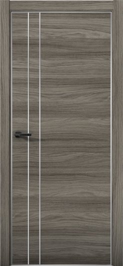 Межкомнатная дверь с экошпоном Aurum Doors Плутоний Pu 4 Дуб Миндаль Анодированная кромка Al — фото 1