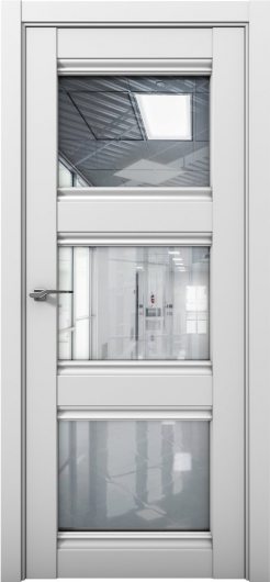 Межкомнатная дверь с экошпоном Aurum Doors Кобальт Co 24 Манхэттен Прозрачное зеркало — фото 1