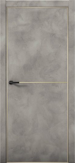 Межкомнатная дверь с экошпоном Aurum Doors Плутоний Pu 2 Бетон LOFT Gold Edition — фото 1
