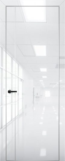 Межкомнатная дверь с экошпоном Aurum Doors Платина Pt 10 Crystall White Анодированная кромка Al — фото 1