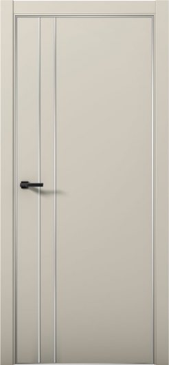 Межкомнатная дверь с экошпоном Aurum Doors Паладий Pd 4 Силк Грей Анодированная кромка Al — фото 1