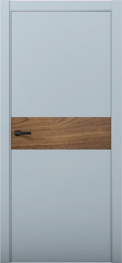 Межкомнатная дверь с экошпоном Aurum Doors Паладий Pd 5 Deep Blue Кромка ABC Орех Пекан — фото 1