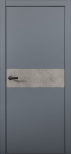 Межкомнатная дверь с экошпоном Aurum Doors Паладий Pd 5 Антрацит Кромка ABC Бетон LOFT — фото 1