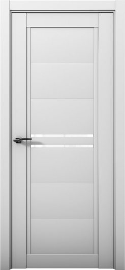 Межкомнатная дверь с экошпоном Aurum Doors Кобальт Co 4 Манхэттен Белый лакобель — фото 1