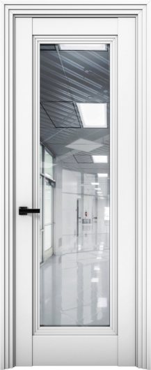 Межкомнатная дверь с экошпоном Aurum Doors Кобальт Co 38 Аляска Прозрачное зеркало — фото 1