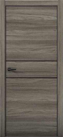 Межкомнатная дверь с экошпоном Aurum Doors Плутоний Pu 3 Дуб Миндаль Black Edition — фото 1