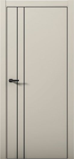 Межкомнатная дверь с экошпоном Aurum Doors Паладий Pd 4 Силк Грей Black Edition — фото 1