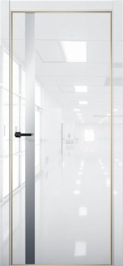 Межкомнатная дверь с экошпоном Aurum Doors Платина Pt 7 Crystall White Gold Edition Сильвер грей — фото 1