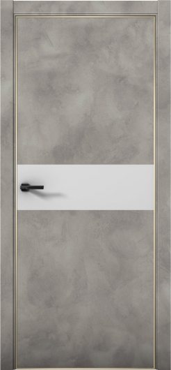 Межкомнатная дверь с экошпоном Aurum Doors Плутоний Pu 5 Бетон LOFT Gold Edition Манхэттен — фото 1