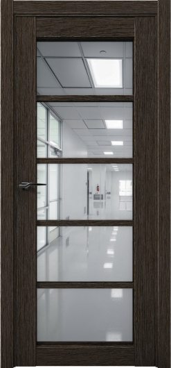 Межкомнатная дверь с экошпоном Aurum Doors Кобальт Co 23 Дуб Темный Зеркало — фото 1
